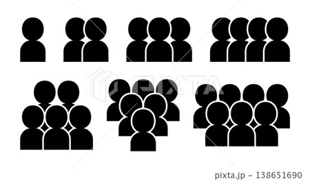 人数アイコンセット 人数アイコンセット 138651690