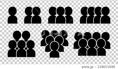 人数アイコンセット 人数アイコンセット 138651690