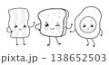 Cute breakfast set Vector illustration 138652503