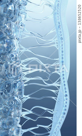 Illustration of Biological Cells and Structures in High Detailed View 138652520