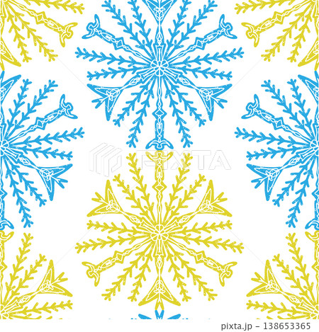 winter seamless pattern with snowflakes winter seamless pattern with snowflakes 138653365