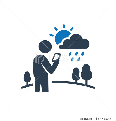 Digital Weather Forecast Check Iconのイラスト素材 [138653821] - PIXTA