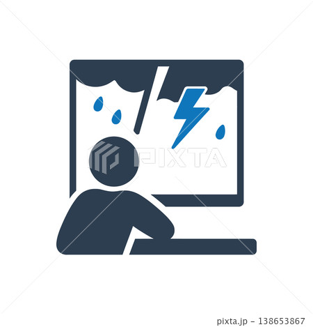 Indoor Storm Safety Icon Indoor Storm Safety Icon 138653867