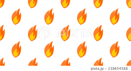 Seamless fire or flame icon pattern, repeats vertically and horizontally Seamless fire or flame icon pattern, repeats vertically and horizontally 138654388