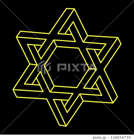 Impossible optical illusion shapes. Optical art object. Impossible figures. Line art. Geometry. Impossible optical illusion shapes. Optical art object. Impossible figures. Line art. Geometry. 138654739