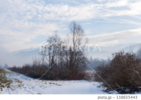 Winter in the Savoy Area in Southern France. 138655443