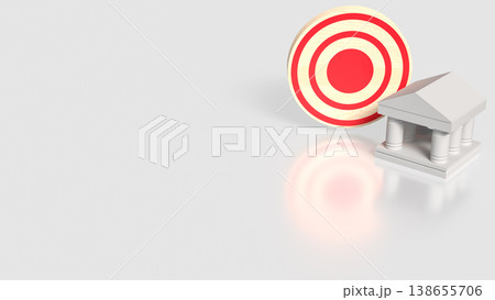 Bank Financial Target Goal Investment Concept 3d render. 138655706