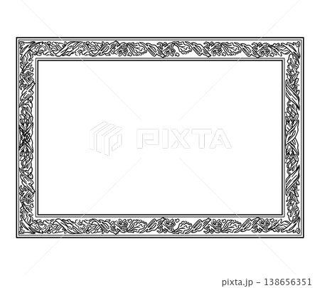 Abstract baroque design element frame vector illustration 138656351