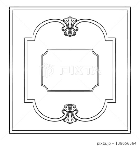 Vintage border in classic style vector illustration 138656364