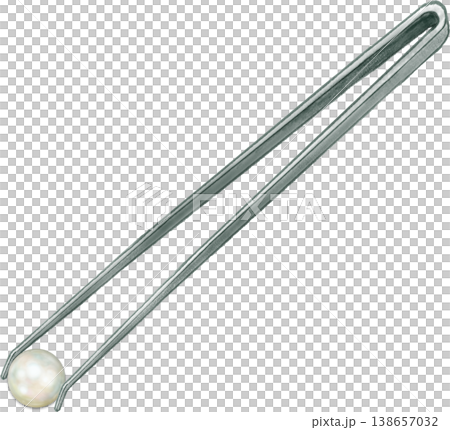 真珠取り出し体験_ピンセットで真珠の玉をつまむ 138657032