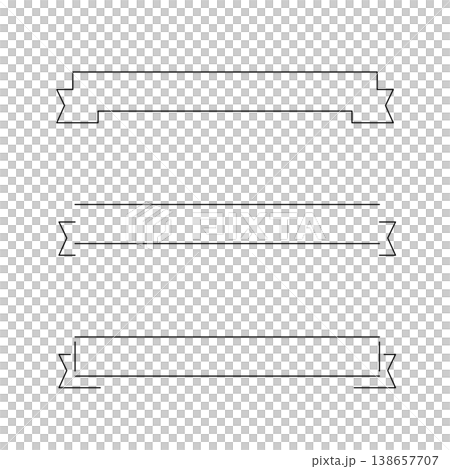 Simple line art ribbon banner set, horizontal frame heading label outline decorative background material Simple line art ribbon banner set, horizontal frame heading label outline decorative background material 138657707
