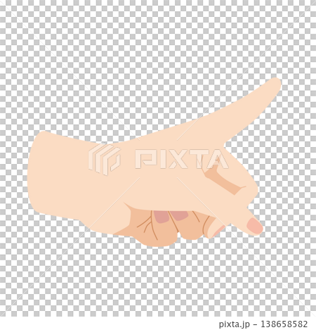 Left hand pointing 138658582