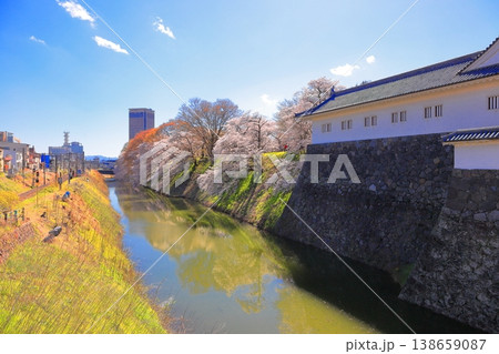 青空と桜 霞城公園 山形城跡二ノ丸東大手門大手橋 青空と桜 霞城公園 山形城跡二ノ丸東大手門大手橋 138659087