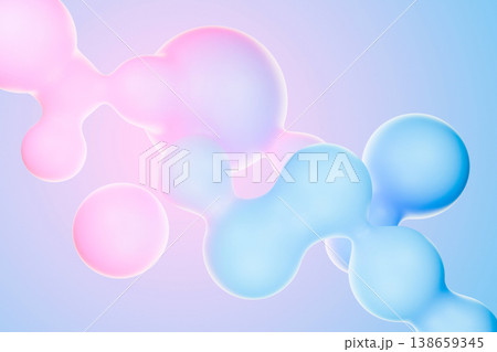 Abstract pink and purple liquid blobs on pastel background Abstract pink and purple liquid blobs on pastel background 138659345
