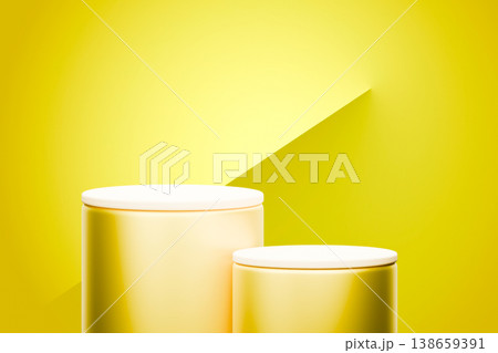 Luxury golden product podium with sharp geometric shadows Luxury golden product podium with sharp geometric shadows 138659391