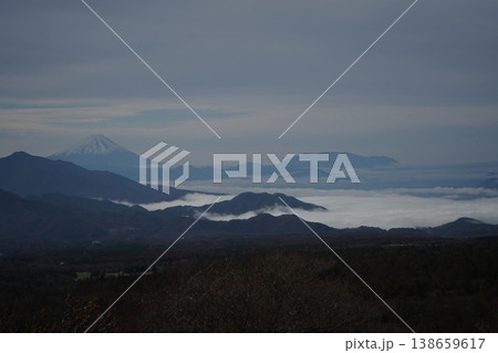 雪解けの頃、美し森から眺める自然の風景 138659617