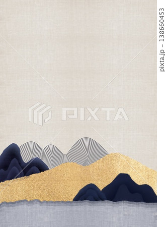 New Chinese style landscape architecture traditional artistic conception art illustration 138660453