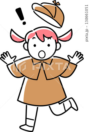 驚く探偵の女の子 138661051