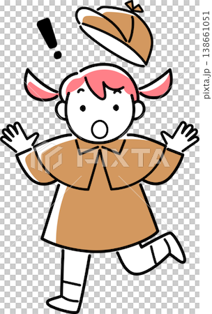 驚く探偵の女の子 138661051