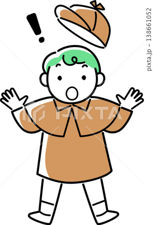 驚く探偵の男の子 138661052
