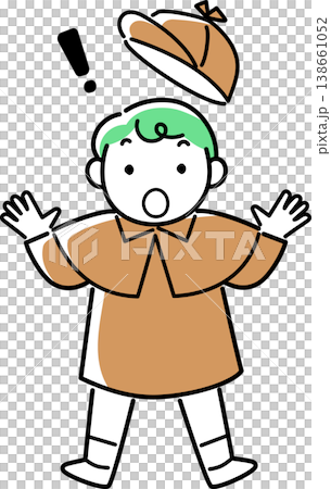 驚く探偵の男の子 138661052