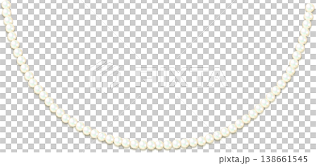 Pearl necklace, pearl chain, long and relaxed fit, pearls 138661545