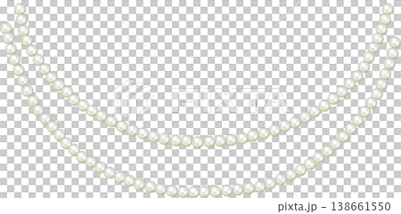 真珠_真珠のネックレス_真珠のチェーン_二連 138661550