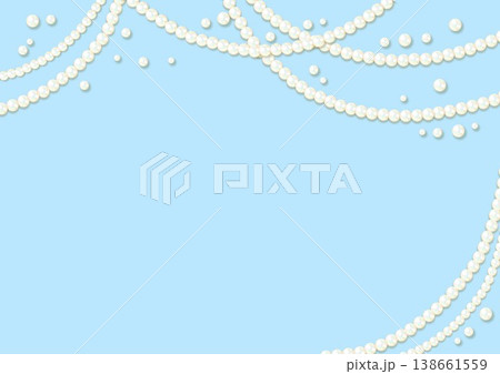 真珠_パールの背景素材_水色 138661559