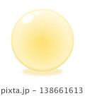 ぷるんとした円形素材 黄色 ジェル風 光沢グラデーション 138661613