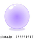 ぷるんとした円形素材 紫 ジェル風 光沢グラデーション 138661615