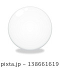 ぷるんとした円形素材 白 ジェル風 光沢グラデーション 138661619