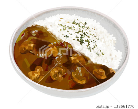 欧風カレー(マッシュルーム入り)パセリ付き 欧風カレー(マッシュルーム入り)パセリ付き 138661770