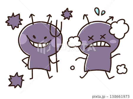 バイキンのかわいいイラスト 138661973