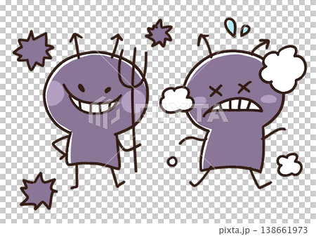 バイキンのかわいいイラスト 138661973