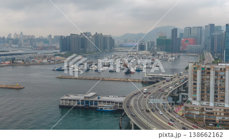 March 28 2026 Waterfront commercial skyline overlooking Kwun Tong, HK March 28 2026 Waterfront commercial skyline overlooking Kwun Tong, HK 138662162
