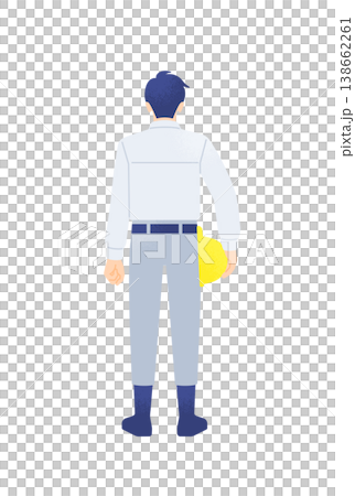 ヘルメットを手に力強く立つ男性 決意を感じる背中 未来を見つめる現場監督の後ろ姿 ヘルメットを手に力強く立つ男性 決意を感じる背中 未来を見つめる現場監督の後ろ姿 138662261