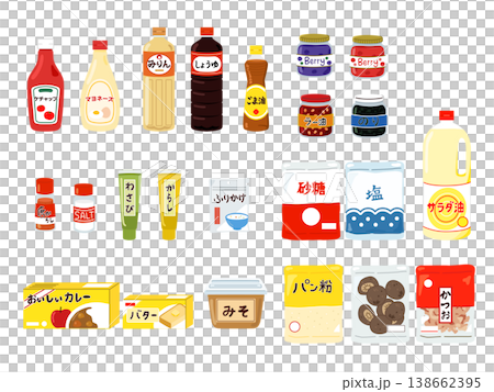 各種調味料的插圖 138662395