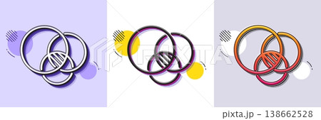 Euler diagram line icon. Halftone dotted pattern. Gradient icon with grain shadow. Eulerian circles sign. Relationships chart symbol. Line euler diagram icon. Various designs. Vector Euler diagram line icon. Halftone dotted pattern. Gradient icon with grain shadow. Eulerian circles sign. Relationships chart symbol. Line euler diagram icon. Various designs. Vector 138662528