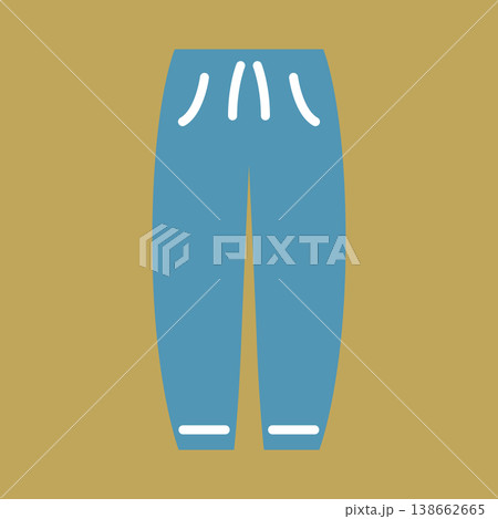 パンツのシンプルなアイコン パンツのシンプルなアイコン 138662665