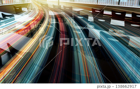 空の会議室とブラインド 138662917