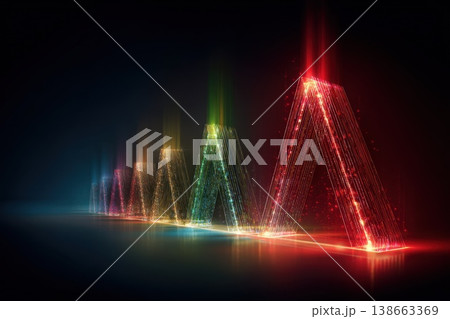 Colorful Glowing Cubes in Abstract Arrangement on Dark Background Displaying a Modern Aesthetic Colorful Glowing Cubes in Abstract Arrangement on Dark Background Displaying a Modern Aesthetic 138663369