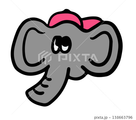 Hand drawn illustration of elephant wearing cap for wild animal, zoo, souvenir, cartoon characters, comic, mascot, shirt print, sticker, plush toy, kid doll, trip, travel, vacation, vet, forest Hand drawn illustration of elephant wearing cap for wild animal, zoo, souvenir, cartoon characters, comic, mascot, shirt print, sticker, plush toy, kid doll, trip, travel, vacation, vet, forest 138663796