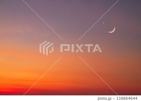 Islam Moon Star Night Isra miraj Namaz Sunset Background Mubaruk Greeting Islam Ramadan Element Masjid Aqsa Hajj Kaaba Umrah Eid Arabian Religion Islamic Arab Muslim Greeting Miraj Kaaba. 138664644