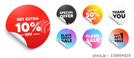 Extra discount red sticker tag. Special offer paper price tags. Get Extra 10 percent off sale. Discount offer price sign. Special offer symbol. Save 10 percentages. Vector Extra discount red sticker tag. Special offer paper price tags. Get Extra 10 percent off sale. Discount offer price sign. Special offer symbol. Save 10 percentages. Vector 138664828