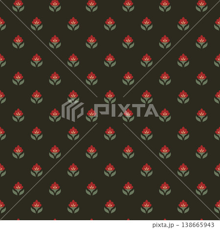 Dark Ditsy Botanical Floral Print Dark Ditsy Botanical Floral Print 138665943