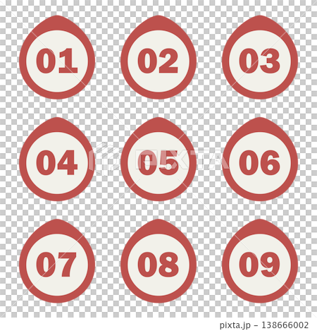 Illustration materials: points, notebooks, flyers, numbers, sticky notes, attention, caution, important 138666002