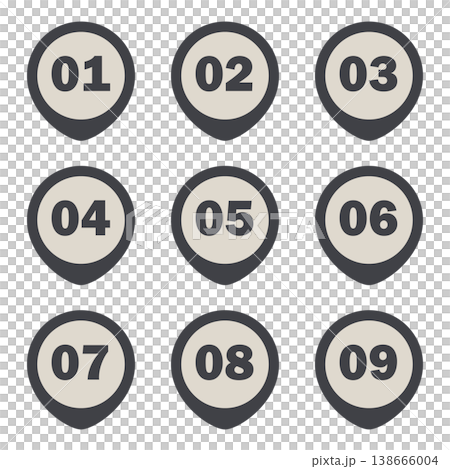 Illustration materials: points, notebooks, flyers, numbers, sticky notes, attention, caution, important 138666004