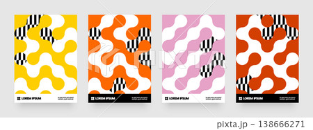 Simple layout with abstract geometric shapes. 138666271