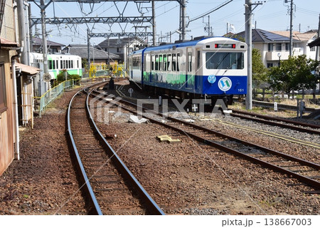 三重県 四日市あすなろう鉄道内部駅付近と列車 三重県 四日市あすなろう鉄道内部駅付近と列車 138667003
