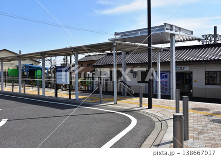 三重県 四日市あすなろう鉄道の内部駅と駅前ロータリー 三重県 四日市あすなろう鉄道の内部駅と駅前ロータリー 138667017